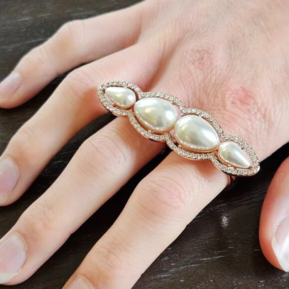 RFM Rose Gold Double Finger Ring - Picture 3 of 15